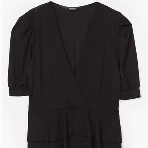 NWT Nasty Gal V-Neck Puff Sleeve Blouse